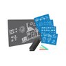 Lousa Infantil Blackboard 30x22 Cm / Acompanha 4 Cartelas Didáticas, Giz e Apagador - Pacote com 2 U - 2