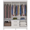 Ver imagem 4 de Guarda-roupa Casal Real 6 Portas 2 Gavetas com Espelho Atualle Móveis