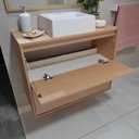 Ver imagem 4 de Gabinete para Banheiro com Cuba e Espelheira 80cm Mdf Rosa Dubai - On Móveis