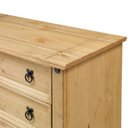 Ver imagem 4 de Cômoda em Madeira Maciça com 5 Gavetas Marrom Antique