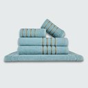 Ver imagem 1 de Jogo de Toalha 5 Peças Coleção Montreal 100% Algodão Verde Aqua