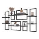 Ver imagem 2 de Kit de 8 Prateleiras Industrial Preto - Pleno