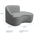 Ver imagem 5 de Kit Divã Recamier Orgânico Marrocos 160cm Lado Direito e 2 Poltronas Amore Bouclé Cinza