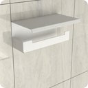 Ver imagem 2 de Porta Papel Higienico Celular Papeleira Adesivo Branco Elg