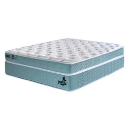Colchão Queen SINIFLEX Casal Molas Ensacadas42Cm 158X198 Branco / Tiffany - 1