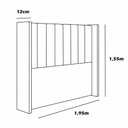 Ver imagem 3 de Cabeceira Estofada King 195 Cm Turquesa Corino Bege