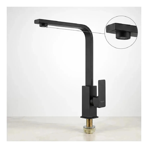 Torneira para Cozinha Preto Fosco Fria Premium Fc-161