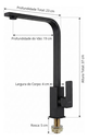 Ver imagem 2 de Torneira para Cozinha Preto Fosco Fria Premium Fc-161