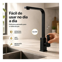 Ver imagem 3 de Torneira para Cozinha Preto Fosco Fria Premium Fc-161