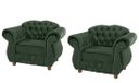 Ver imagem 2 de Quatro Poltronas Chesterfield Merlo - Suede Verde Musgo / Decoração, recepção , barbearia, sa