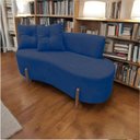 Ver mais imagens de Namoradeira Sofá Feijão Luna Orgânica Suede Azul Marinho