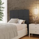 Ver imagem 1 de Cabeceira Solteiro 102cm Bouclé Estofada Design Moderno para Quarto Linea