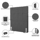 Ver imagem 7 de Cabeceira Solteiro 102cm Bouclé Estofada Design Moderno para Quarto Linea