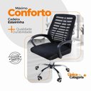 Ver imagem 5 de Kit 8 Cadeiras Escritório Esteirinha Mesh Tela Respirável Giratória até 120kg Preta