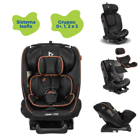 Cadeirinha Cadeira de Bebê Isofix para Carro Infantil Auto 0 a 36kg G0/g1/g2/g3 Litet