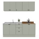 Ver imagem 5 de Cozinha com Rodapé 4 Peças Rubi Verde/Oliva