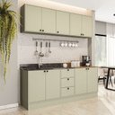 Ver imagem 1 de Cozinha com Rodapé 4 Peças Rubi Verde/Oliva