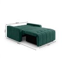 Ver imagem 7 de Sofá Cama para Sala de Estar Amora New Veludo Matrix - Verde Agua