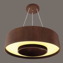 Ver imagem 3 de Lustre Pendente Madeira Redondo Anel 60 Cm Mel