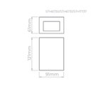 Ver imagem 4 de Arandela de Parede Led Effekt Retangular Facho Aberto Externo 3000k 8w Bivolt 12,1x9,1x6,1cm Policar