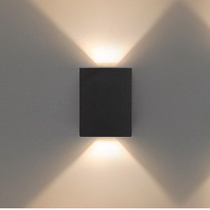 Arandela de Parede Led Effekt Retangular Facho Aberto Externo 3000k 8w Bivolt 12,1x9,1x6,1cm Policar