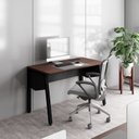 Ver imagem 2 de Estação Trabalho Plataforma Individual com Caixa de Tomadas Pés Cavalete 135cm Industrial Executive Louro Preto E Preto