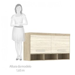 Ponte Modulada Aérea 2 Portas 3 Nichos 147cm Master Luciane Móveis - 5