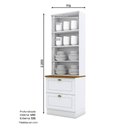 Ver imagem 2 de Cristaleira Nova York Branco Hp com Tampo Naturale - Henn