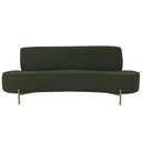 Ver imagem 6 de Sofá Orgânico 02 Lugares 150cm Argos Pés Ouro Fosco Linho Verde Musgo - Nexta Casa