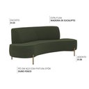 Ver imagem 3 de Sofá Orgânico 02 Lugares 150cm Argos Pés Ouro Fosco Linho Verde Musgo - Nexta Casa