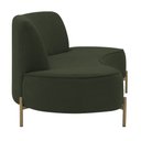Ver imagem 7 de Sofá Orgânico 02 Lugares 150cm Argos Pés Ouro Fosco Linho Verde Musgo - Nexta Casa