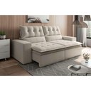 Ver imagem 3 de Sofá 3 Lugares Retrátil e Reclinável Martins M-118 Veludo Creme