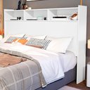 Ver imagem 2 de Cabeceira Casal 3 Nichos Mdf 145 Cm Melissa Branco Decmade