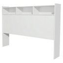 Ver imagem 1 de Cabeceira Casal 3 Nichos Mdf 145 Cm Melissa Branco Decmade