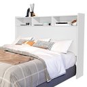 Ver imagem 5 de Cabeceira Casal 3 Nichos Mdf 145 Cm Melissa Branco Decmade