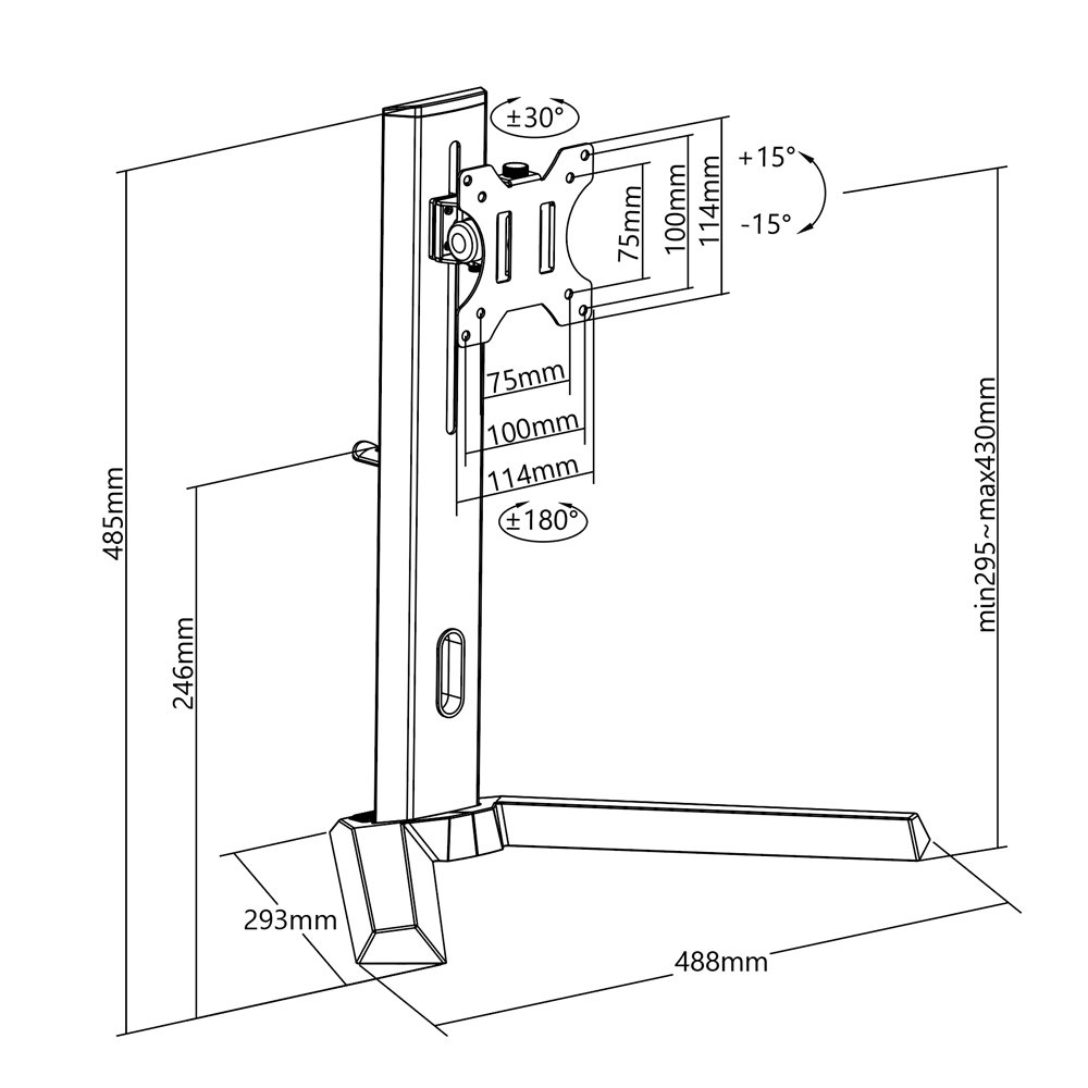 Suporte Articulado de Mesa para Monitores Ate 32'' - Elg - 8