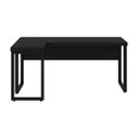 Ver imagem 4 de Mesa em L Pé Quadro (Mesa 1,70m + Mesa Auxiliar) - s/ Gavetas - Preto / Preto - 26011