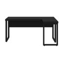 Ver imagem 3 de Mesa em L Pé Quadro (Mesa 1,70m + Mesa Auxiliar) - s/ Gavetas - Preto / Preto - 26011