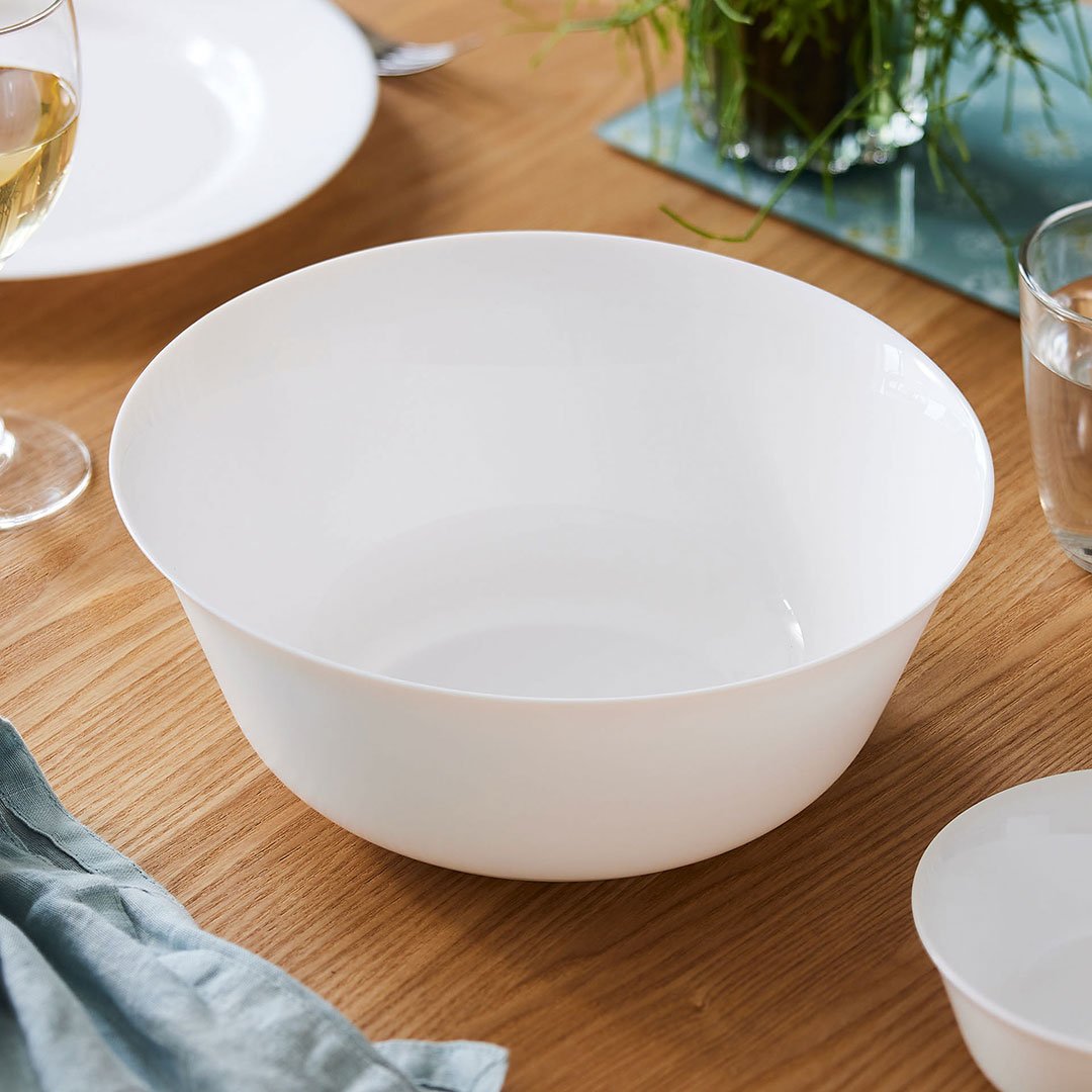 LUMINARC EVERYDAY SALADEIRA 10x24x24cm 2,6L VIDRO TEMPERADO BRANCO - 3