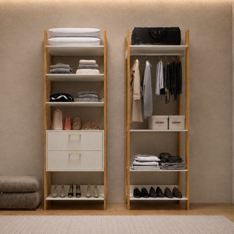 Closet Moderno 2 Gavetas 8 Prateleiras Dalla Costa