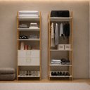 Ver imagem 1 de Closet Moderno 2 Gavetas 8 Prateleiras Dalla Costa
