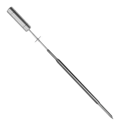 Espeto Espada Simples Giratório Rotativo Aço Inox Churrasqueira Grill
