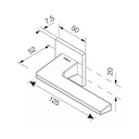 Ver imagem 3 de Fechadura Pado Sara Rq2 502 - 55 Externa Roseta Quadrada Cobre Escovado