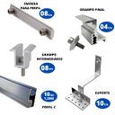 Ver imagem 2 de Kit Estrutura Fixador Linha C 1,20m para 05 Placas Painel Solar Alumínio e Inox | Telha Cerâmica Cim