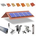 Ver imagem 1 de Kit Estrutura Fixador Linha C 1,20m para 05 Placas Painel Solar Alumínio e Inox | Telha Cerâmica Cim