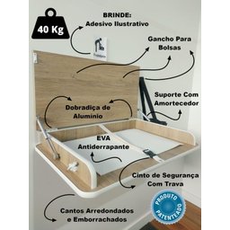 Fraldário Trocador de Fraldas Amadeirado Berçário Escolas - 4