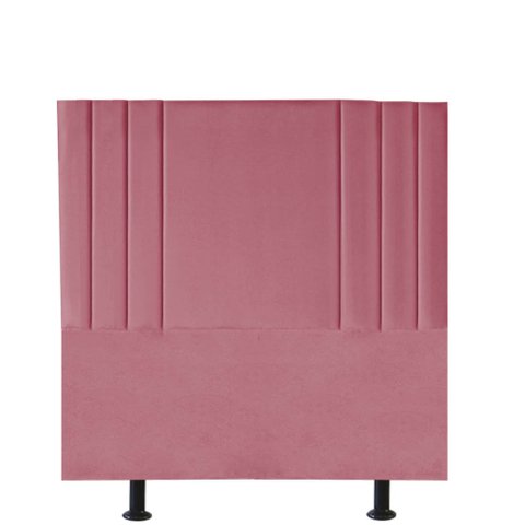 Cabeceira Grécia Cama Box Casal 140 Cm Suede Rosa Bebê