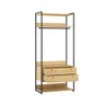 Guarda-roupa Closet Industrial Olivar com Cabideiro 2 Gavetas 89cm - Pinus - 3