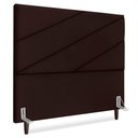 Ver imagem 1 de Cabeceira Queen 160 Cm com Frame Cristal Suede Marrom Artte Marrom