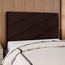 Ver imagem 2 de Cabeceira Queen 160 Cm com Frame Cristal Suede Marrom Artte Marrom